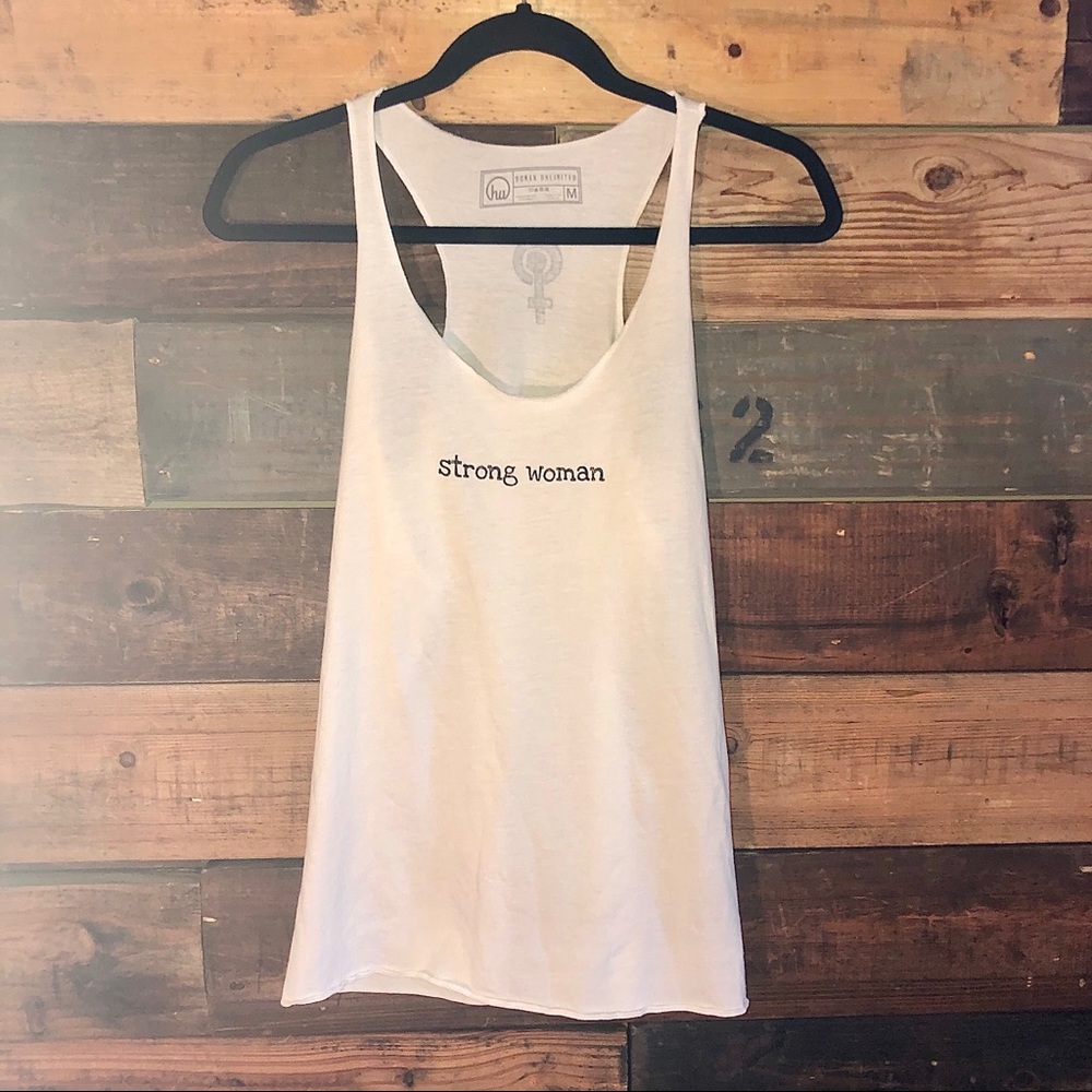 Humans Unlimited | Strong Woman Racerback Tank